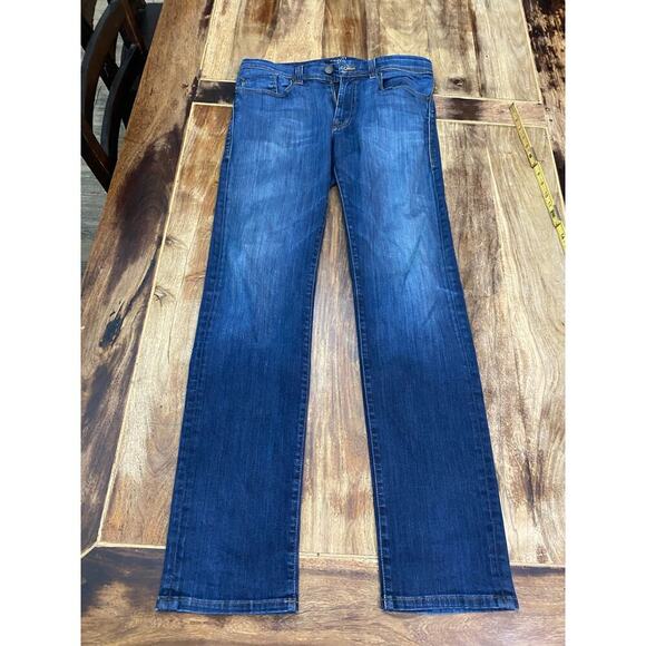 Fidelity Jeans Blue Preppy Dark Wash Denim Jimmy Straight Stretch Jeans Size 33 - Picture 1 of 4
